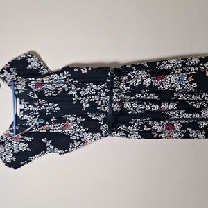 Lauren Conrad Black Floral Butterfly Dress With Pockets